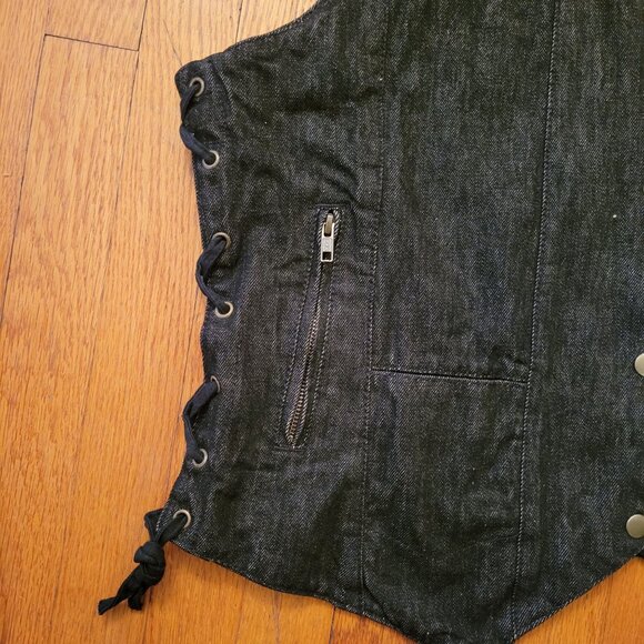 X element Advanced Motorcycle Gear L XL Denim Conceal Carry Vest Biker Moto‎ - Picture 7 of 8